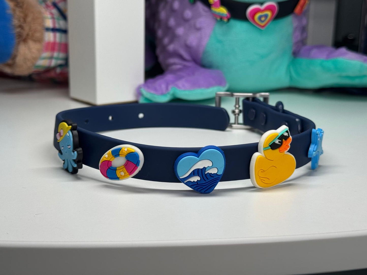 Charm Collar: Navy Blue