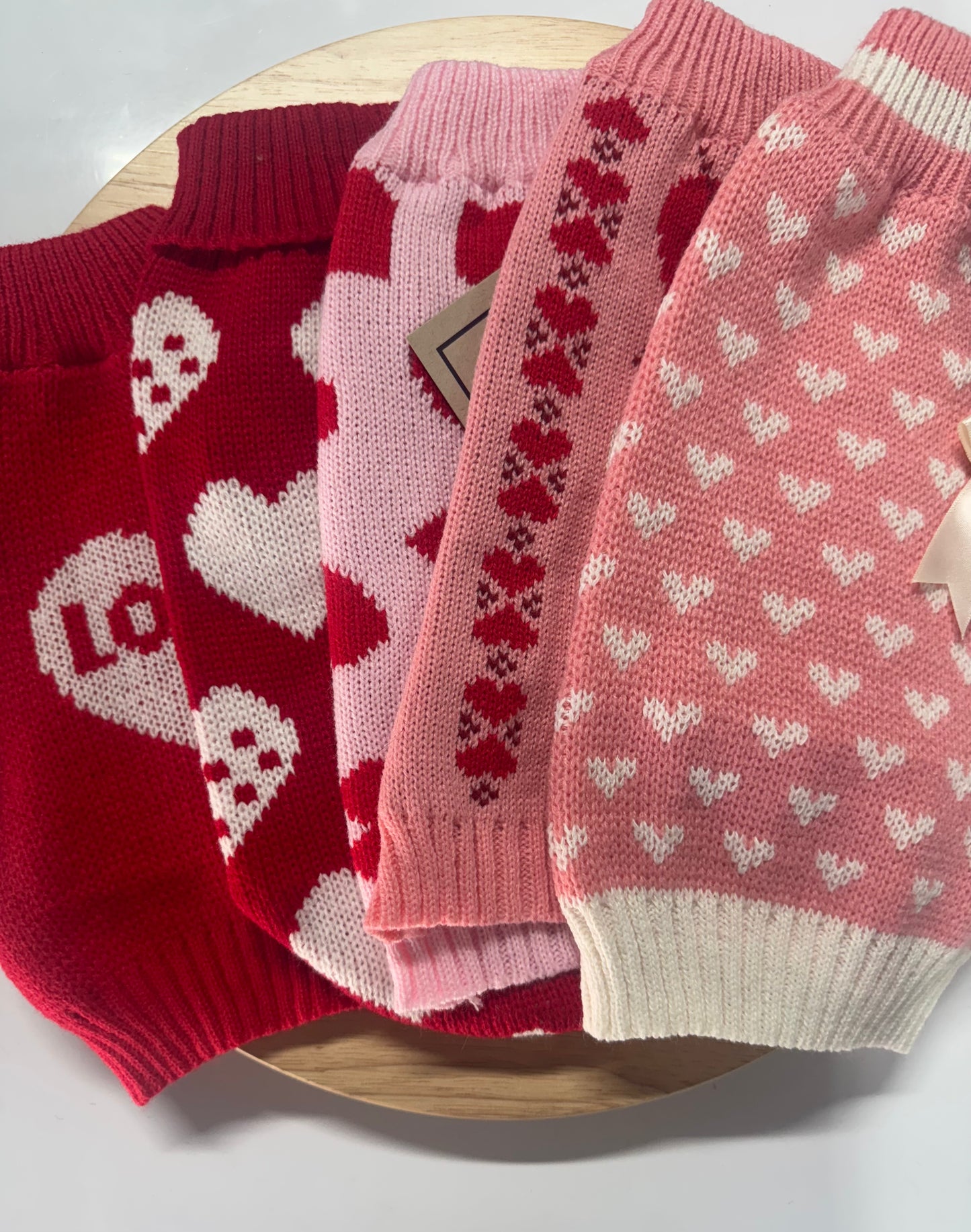 Sweater: White Hearts