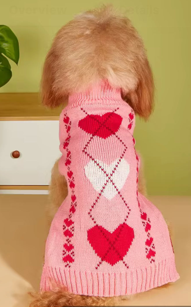 Sweater: Red X White Hearts