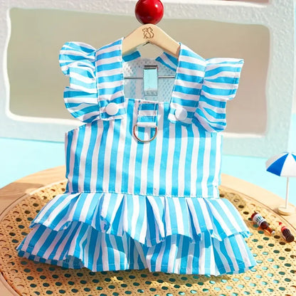 Lines Dress: Blue