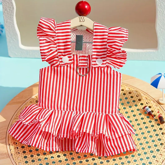 Lines Dress: Red