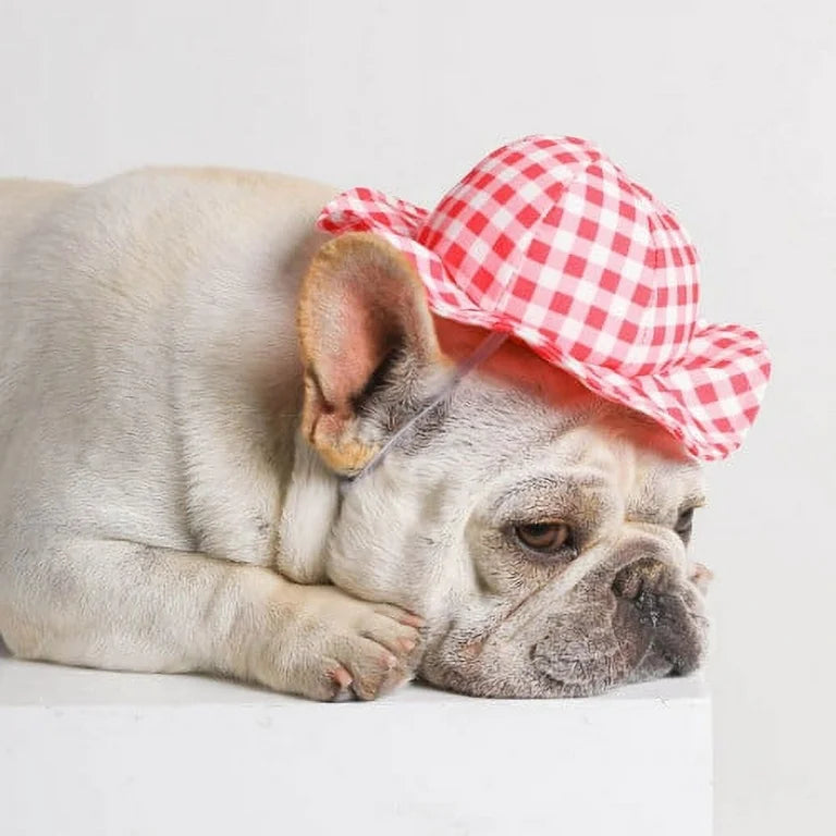 Bucket Hat: Gingham Red