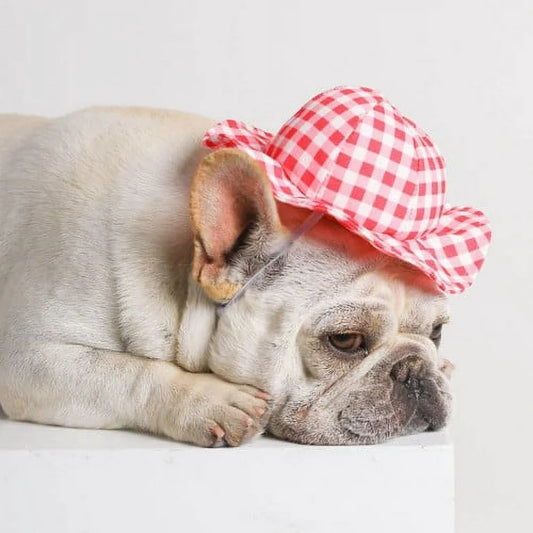 Bucket Hat: Gingham Red