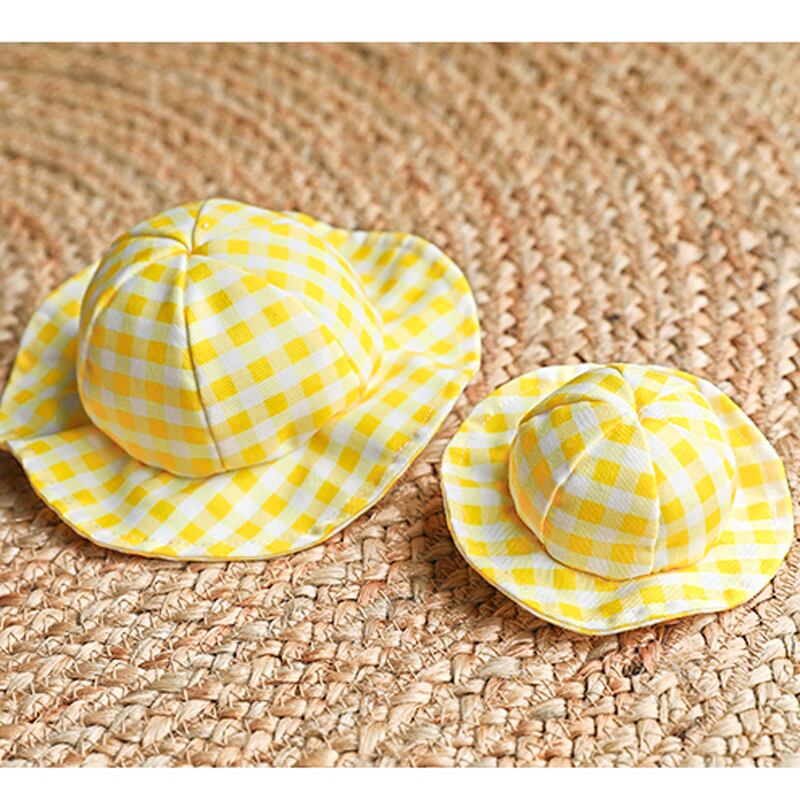 Bucket Hat: Gingham Yellow